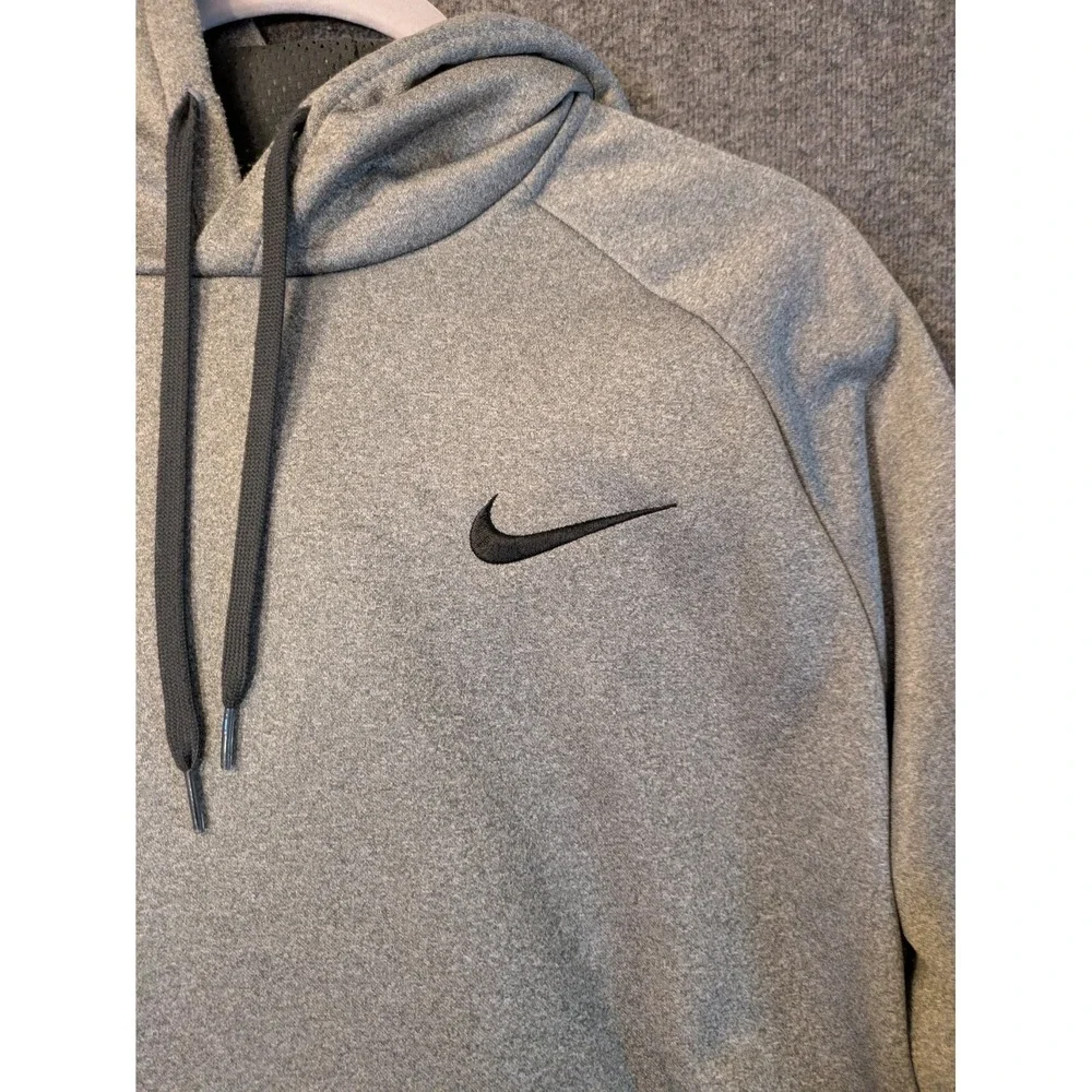 Nike Dri-FIT Hoodie Mens XXLTGray Pullover High Neck Zip Pocket Running Athletic
